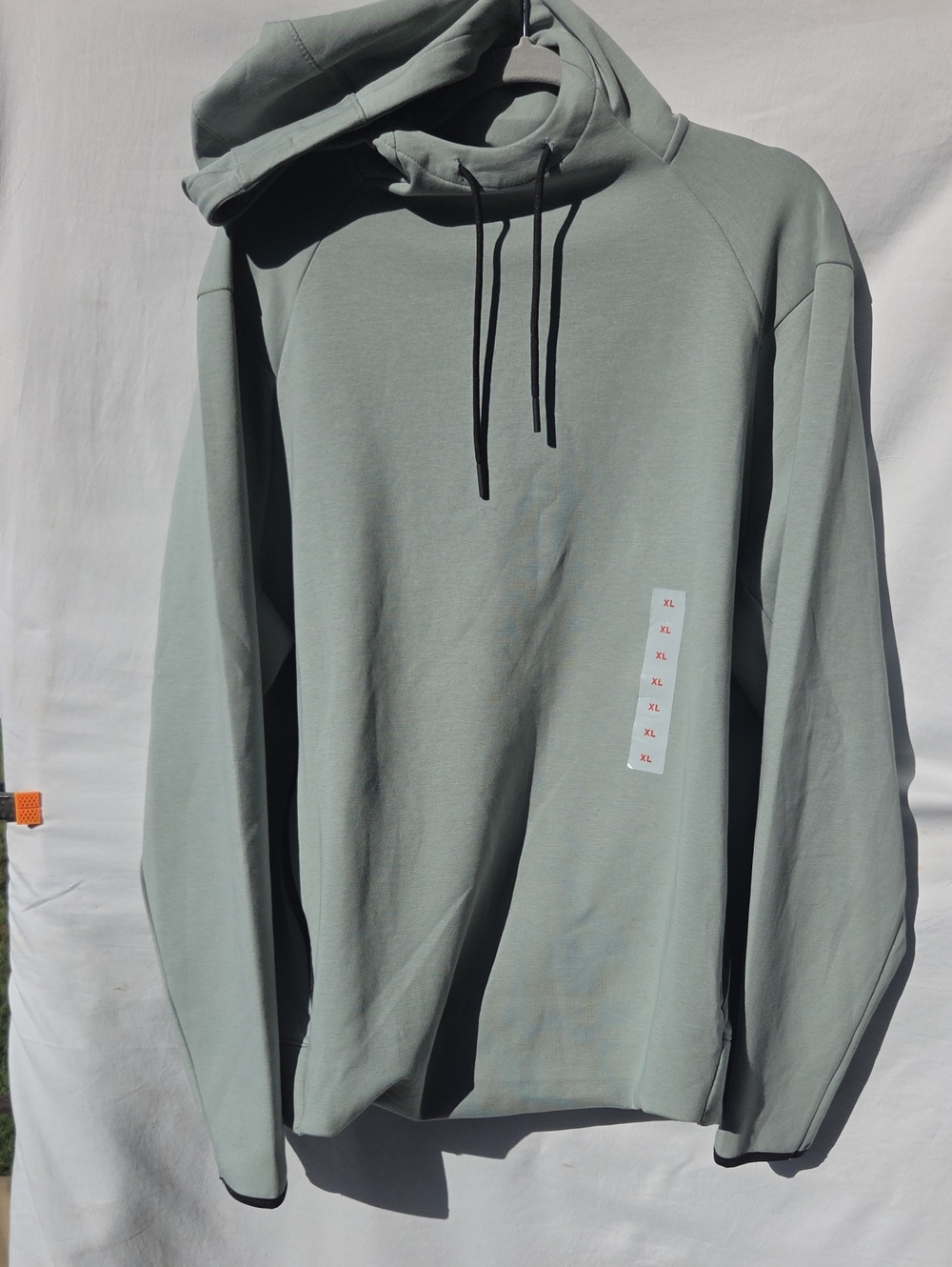 Old Navy Active Men's Sage Green Pullover Hoodie With Zipper Pockets Sz XL